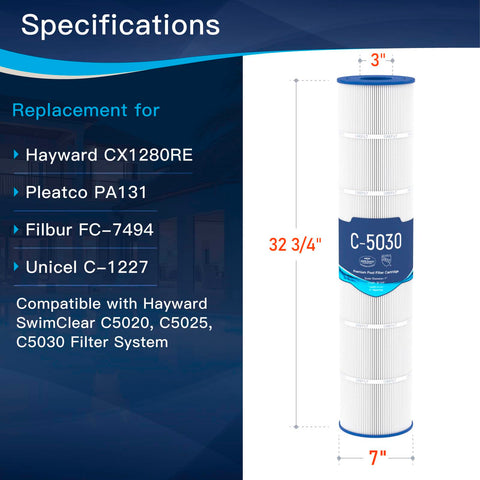 Grefilt C5030 compatibility with Hayward SwimClear highlights versatile pool filtering.