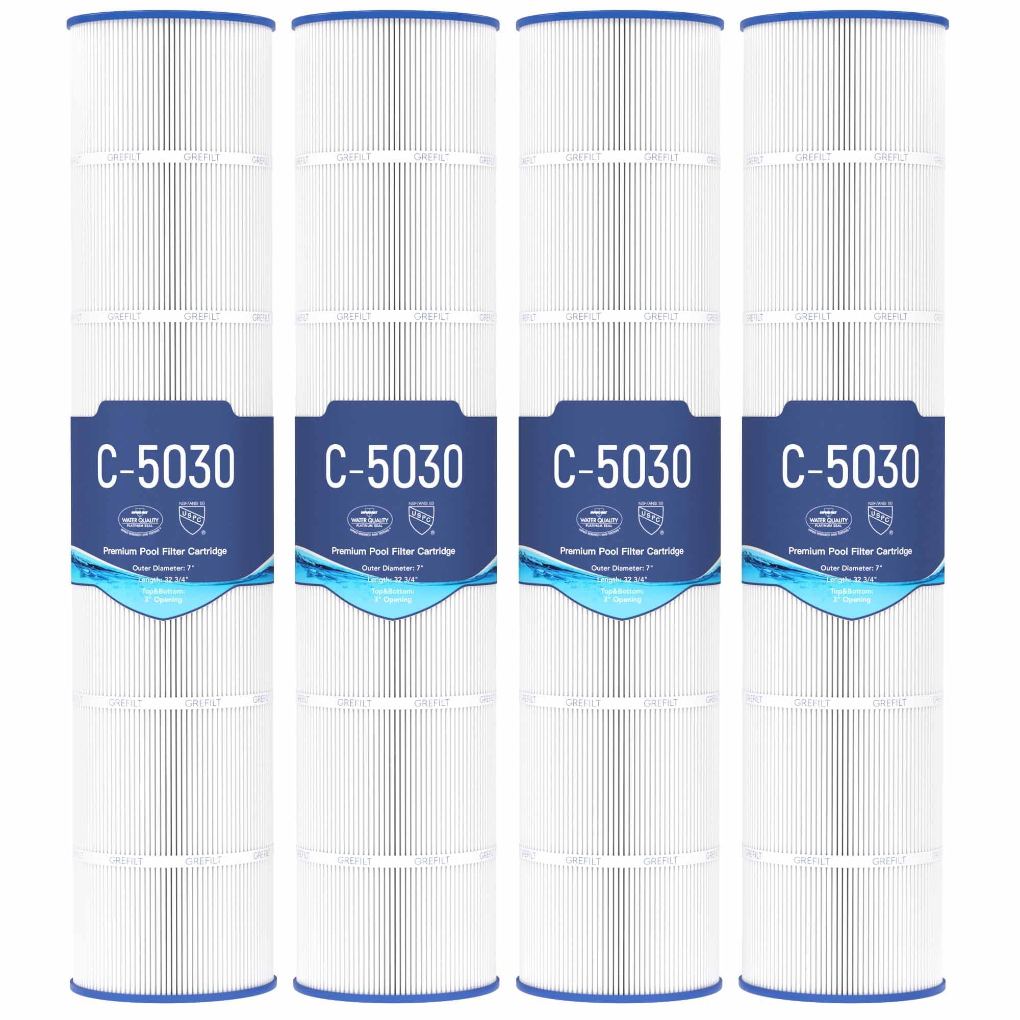 Grefilt C5030 pool filter cartridges pack for easier maintenance and clearer water.