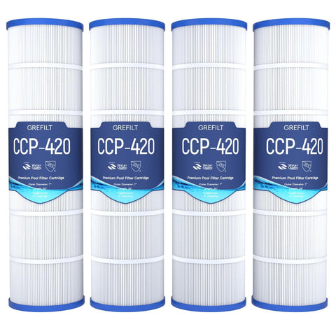 Grefilt CCP420 pool filter front view for clear water and easy maintenance.