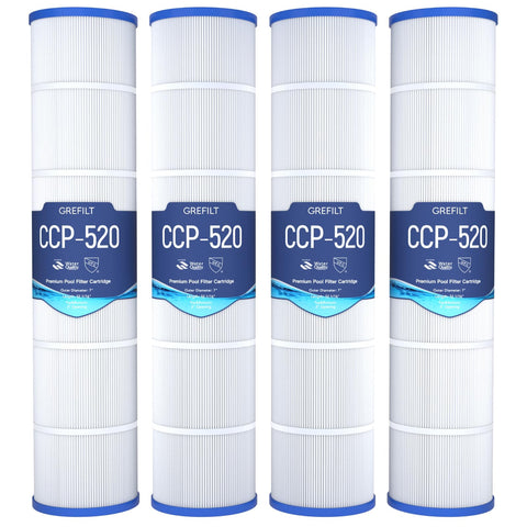 Grefilt CCP520 cartridge setup showing Pentair compatibility
