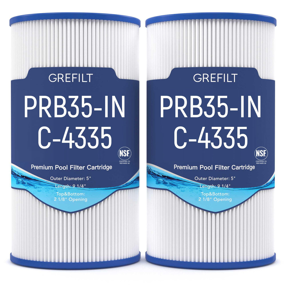 Grefilt hot tub filter compatible with Pleatco PRB35-IN for clean spa water.