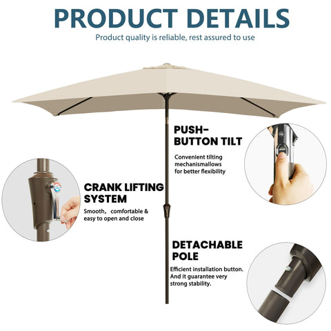 GREFORG crank lift provides smooth opening and closing for easy setup.
