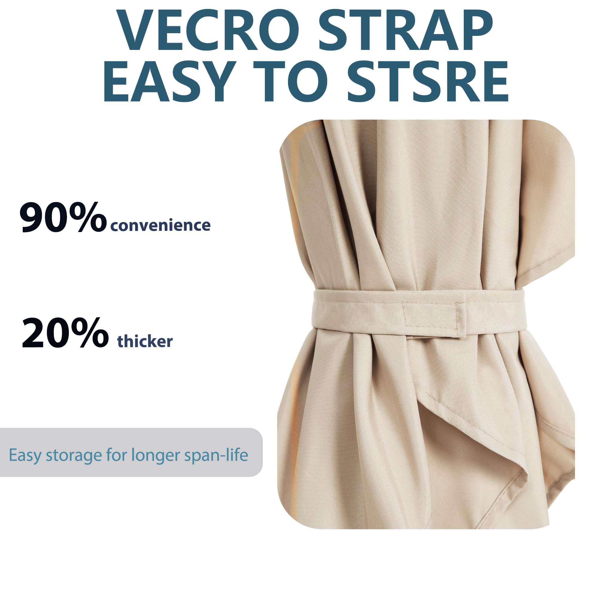 GREFORG steel pole and ribs ensure sturdy support against winds.