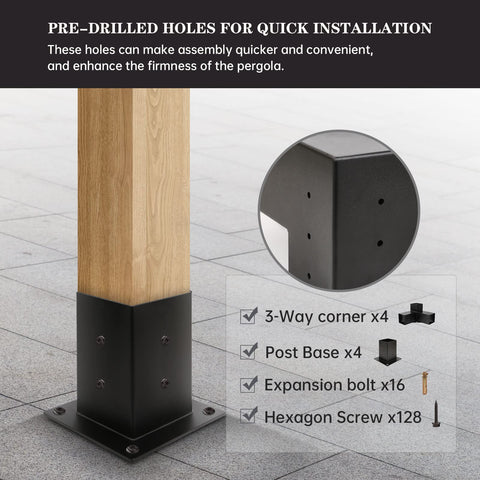 Grehitk 4x4 post base brackets on a wooden beam showcase robust steel.