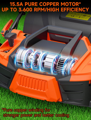 Grelawner depth adjustment lever provides precise control for lawns.