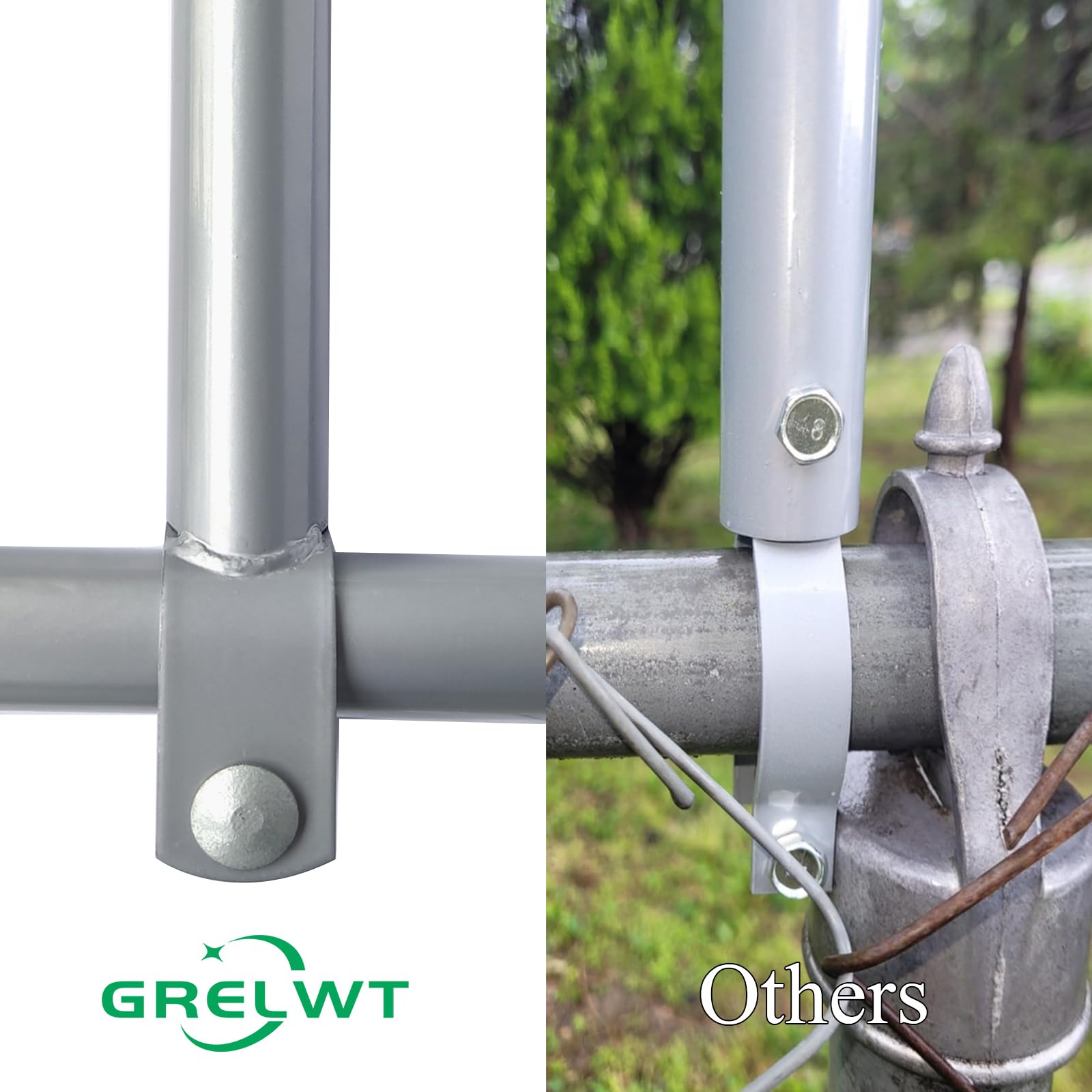 GRELWT 25.2-inch extension height on top rail for taller yard privacy
