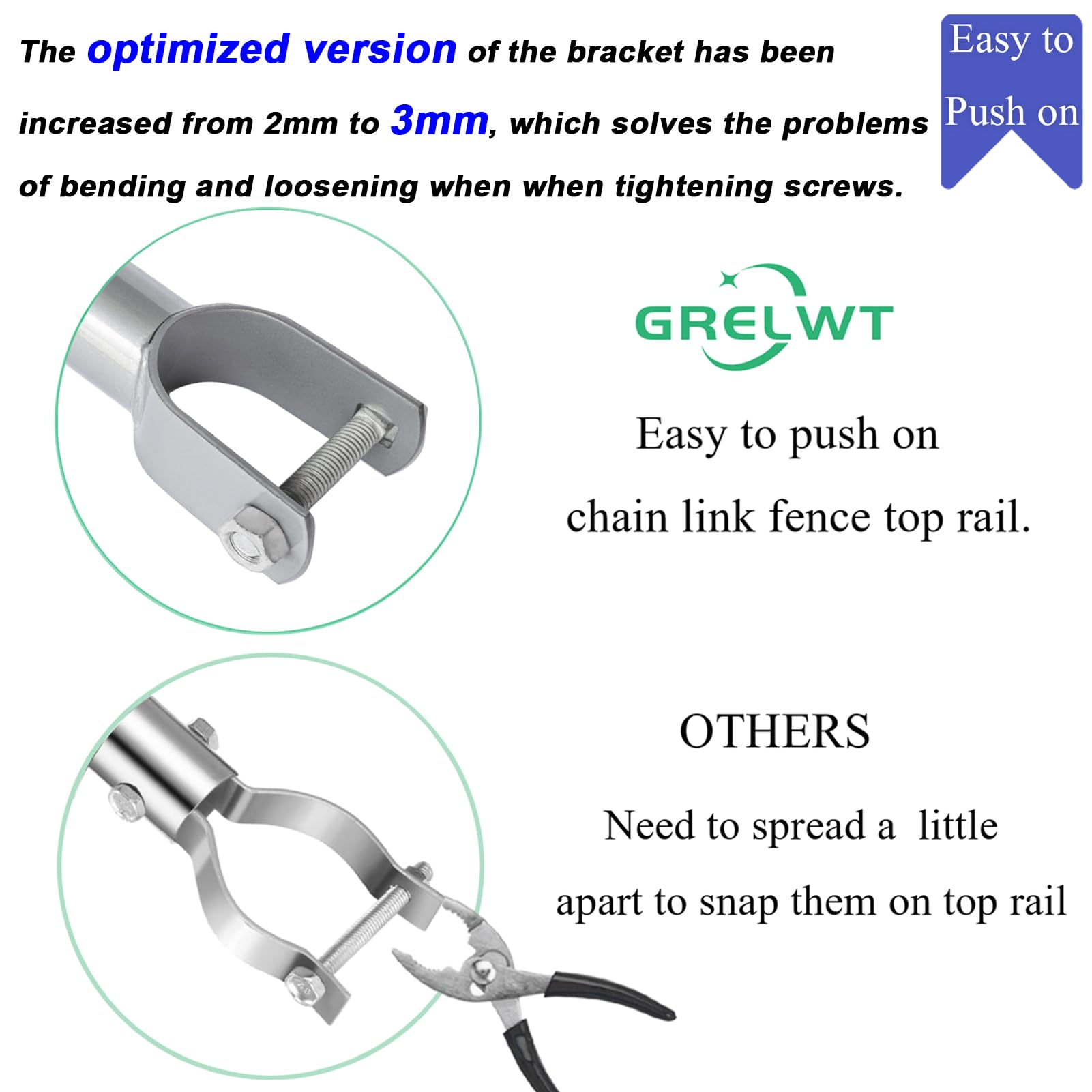 GRELWT galvanized steel fence extender resists rust for outdoor use
