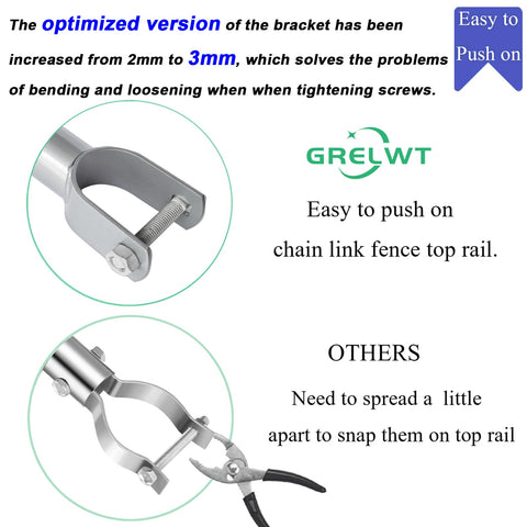 GRELWT galvanized steel fence extender resists rust for outdoor use