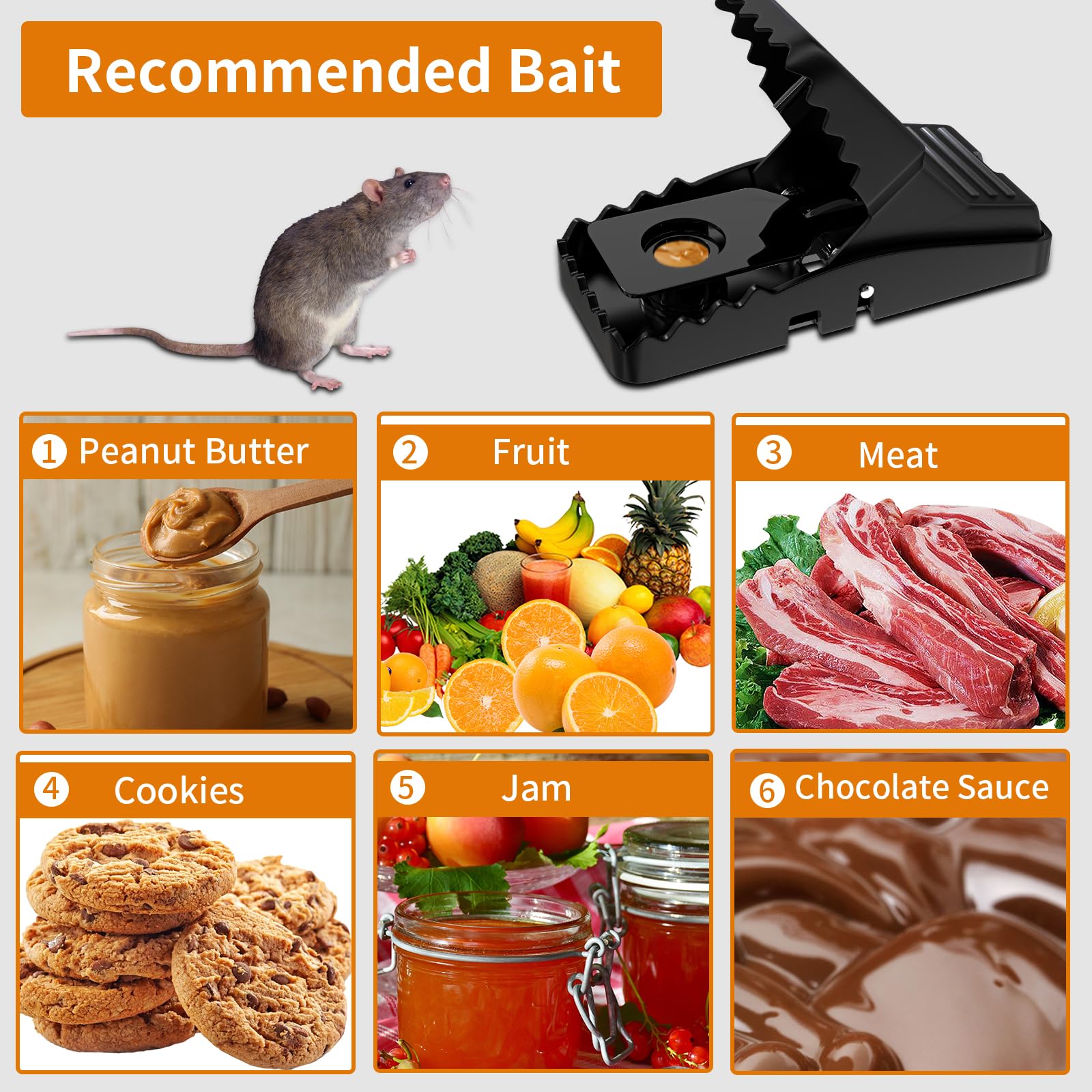 Gremap mouse trap indoor areas use allows placement in kitchens, living spaces, and more.