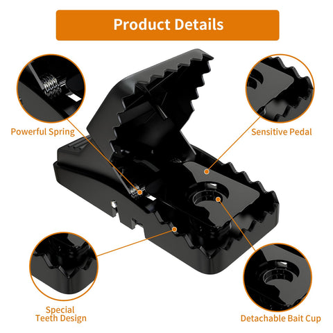 Gremap mouse trap indoor quick kill highlights powerful springs for fast, humane captures.