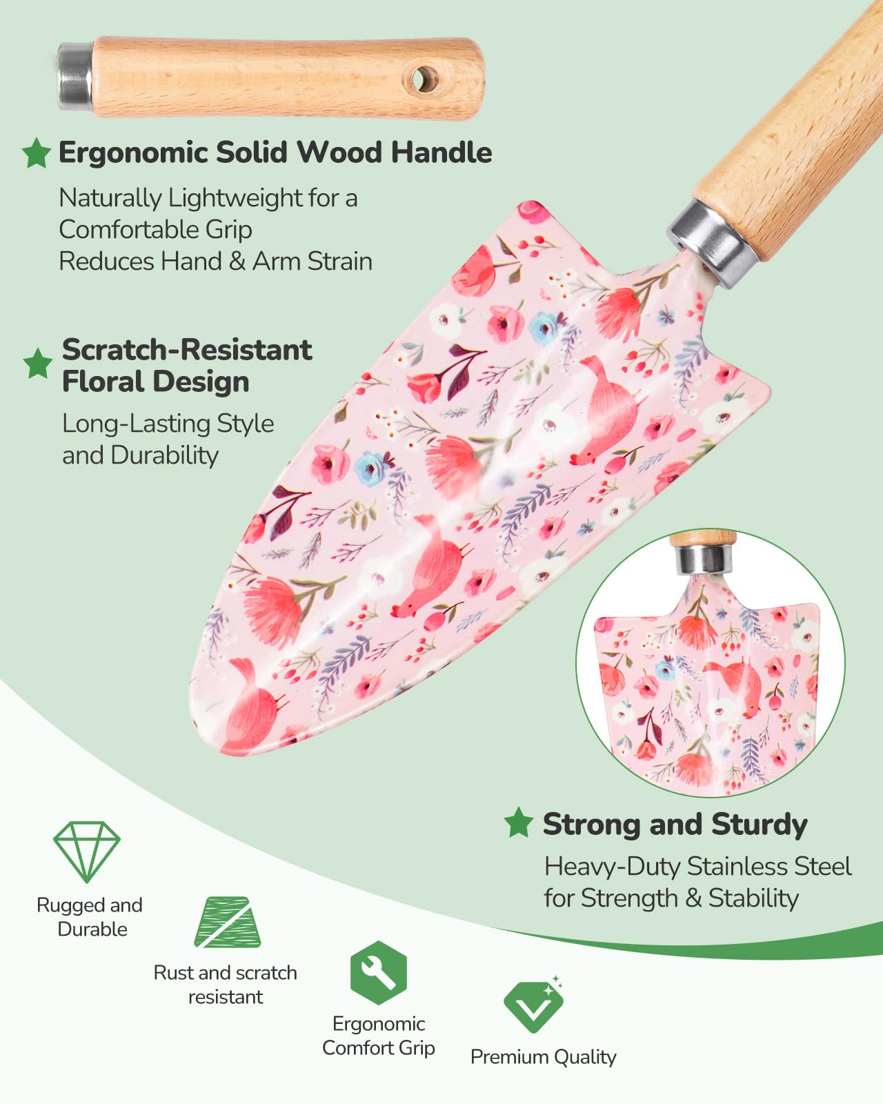Grenebo all-in-one 10-piece kit laid out for planting and maintenance.