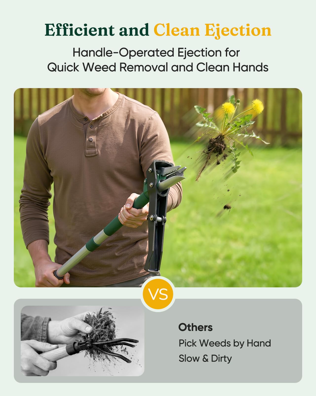 Grenebo durable aluminum handle provides sturdy leverage