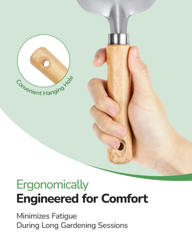Grenebo floral-design trowels blend elegance with sturdy digging capability.