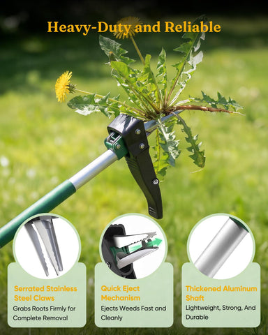 Grenebo weed puller foot pedal action for effortless extraction