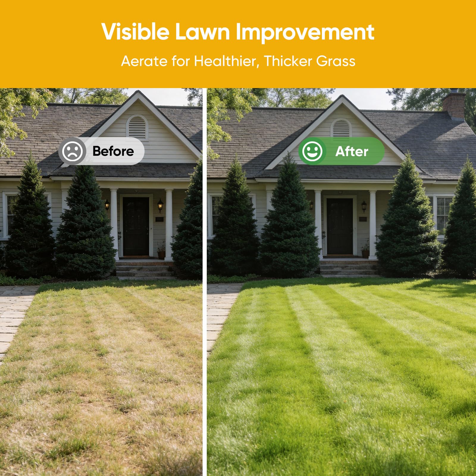 Grenebo lawn aerator versatile for lawn, garden, and yard tasks.