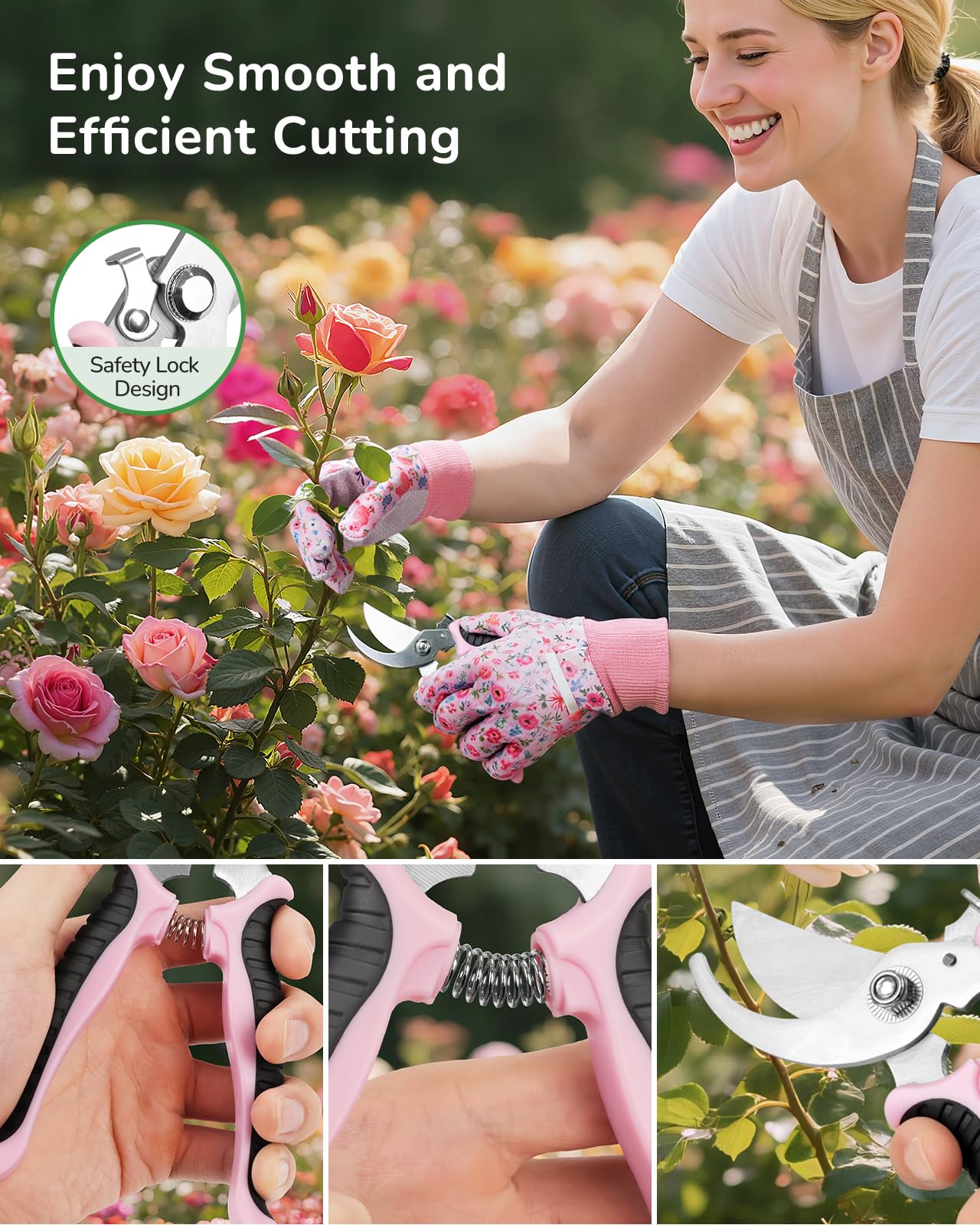Grenebo gloves and tools set enhances grip and protection.