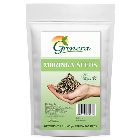 Grenera Moringa Seeds in a 5-seed pack ready for home planting