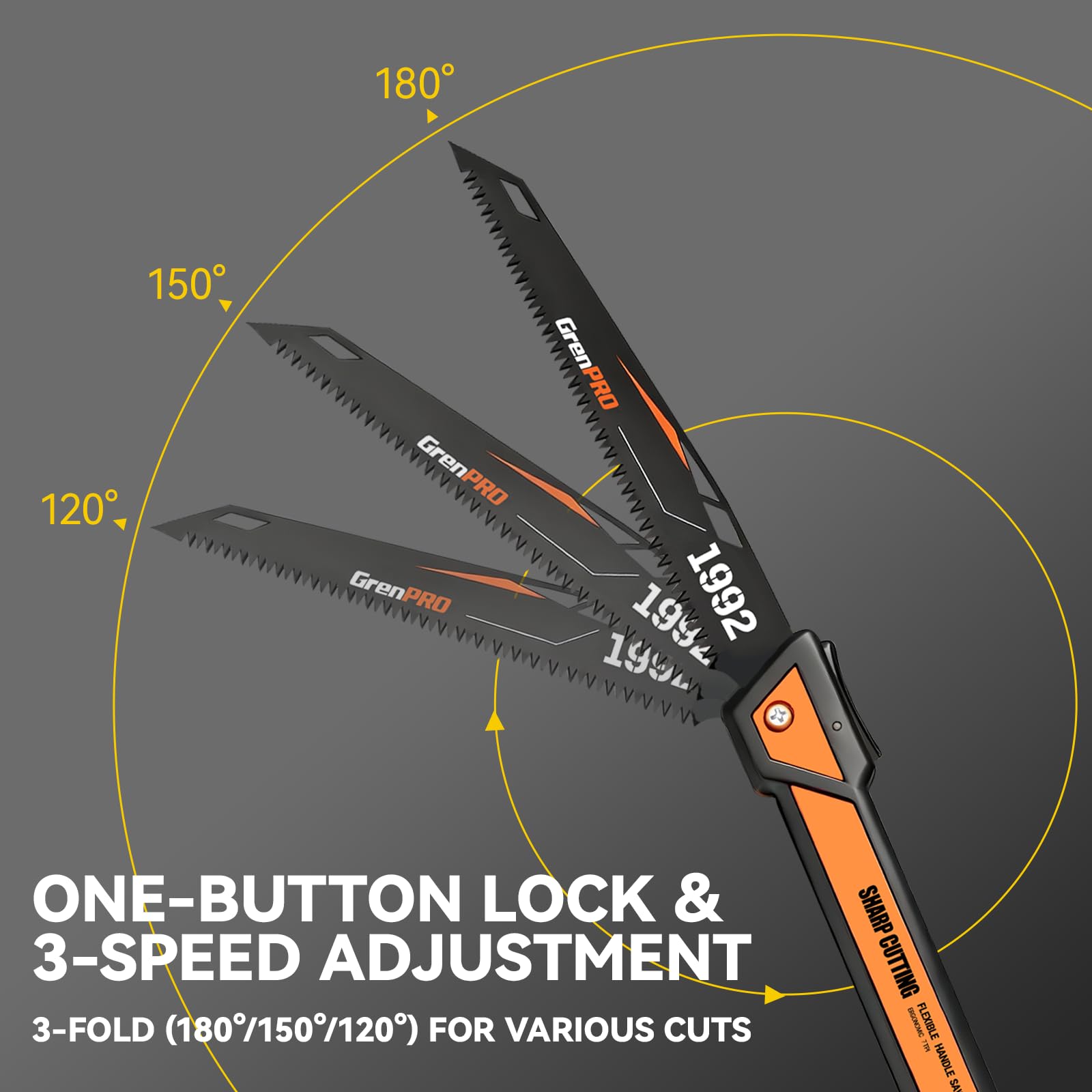 GRENPRO folding saw ideal for gardening and landscape maintenance