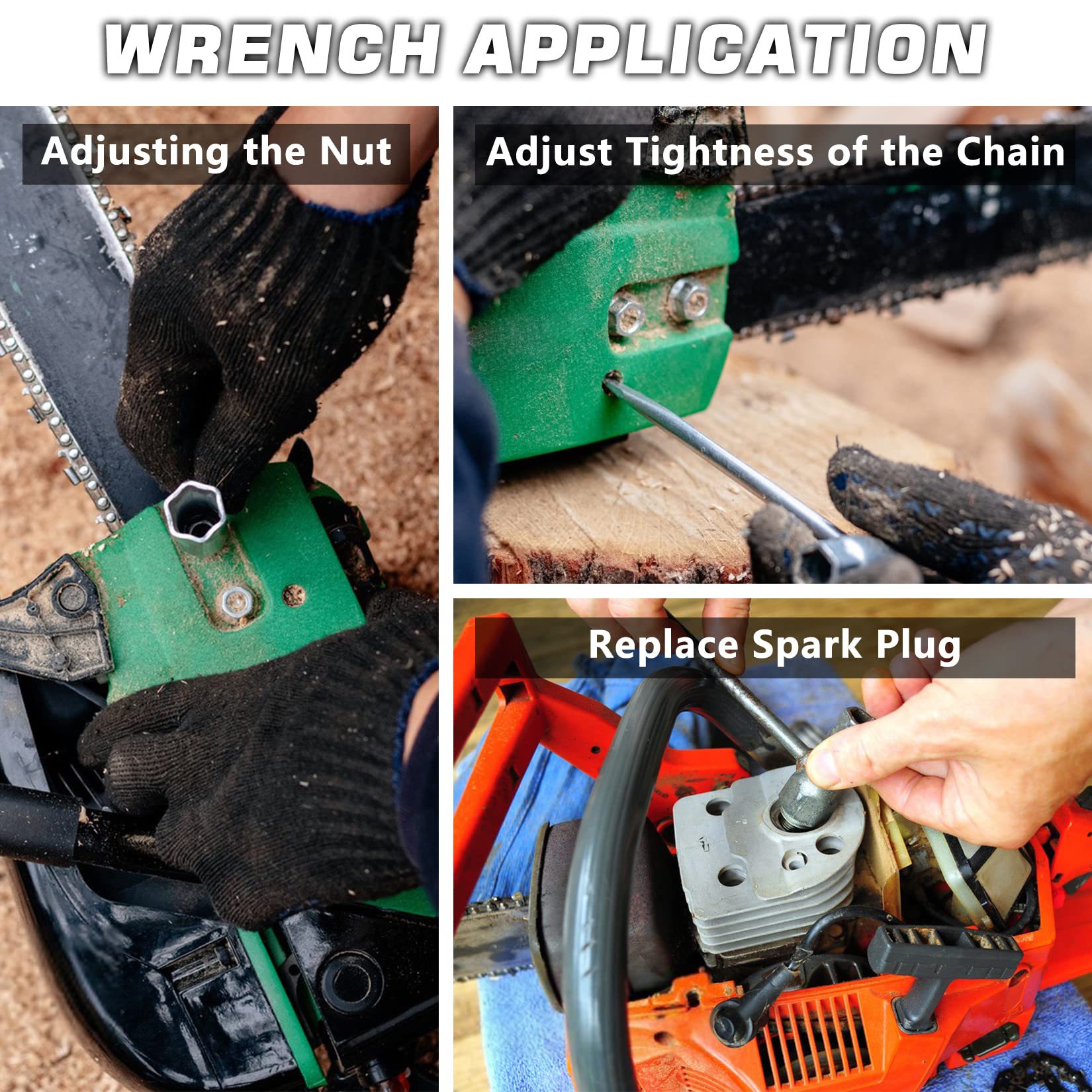 GREPSPUD scrench wrench with 13mm and 19mm sockets for quick maintenance.