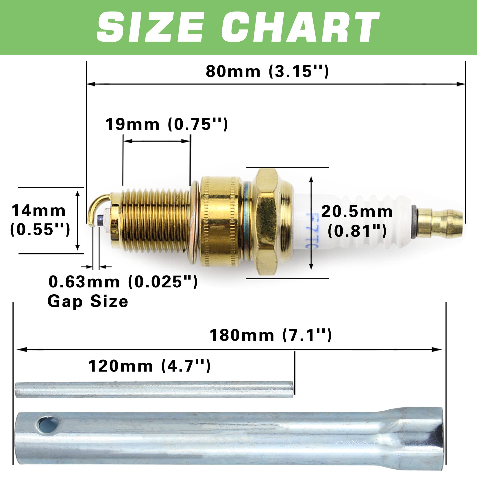 GREPSPUD spark plugs installed on a generator in use