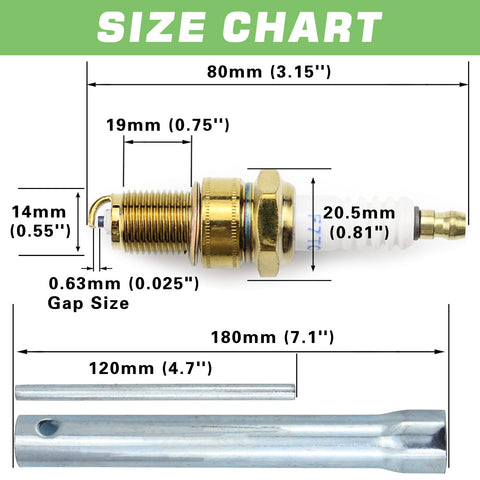 GREPSPUD spark plugs installed on a generator in use