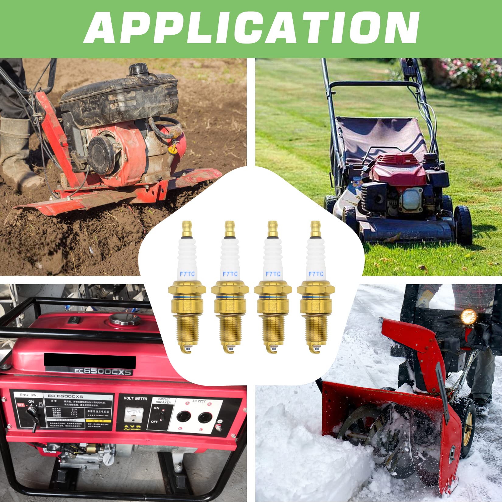 GREPSPUD spark plugs on lawn mower delivering smooth idle