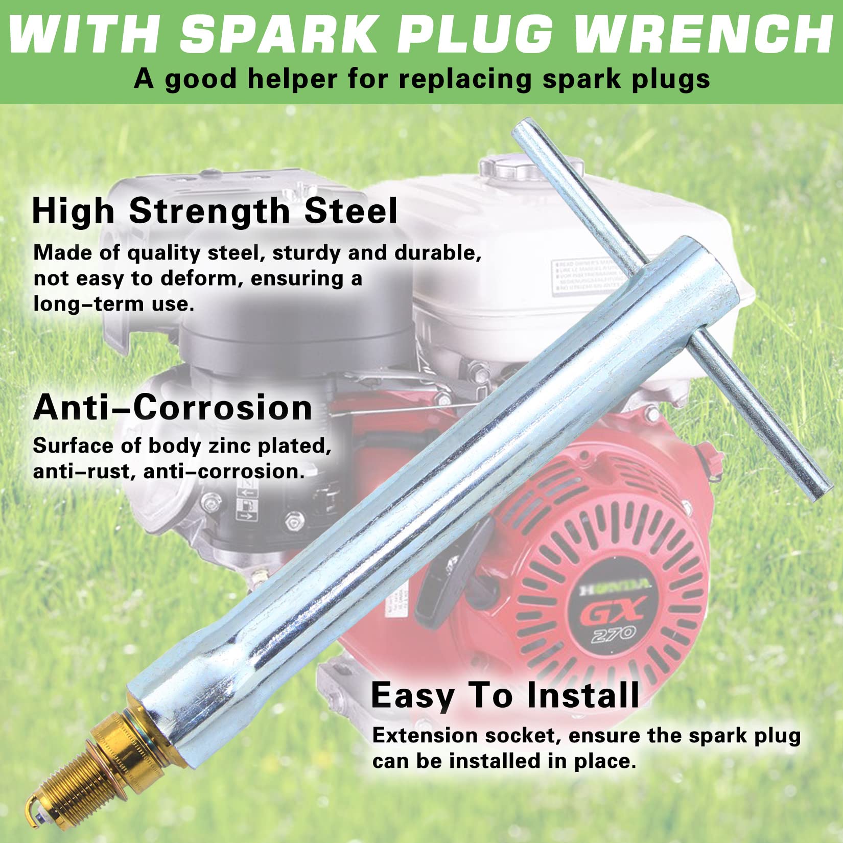 GREPSPUD spark plugs with wide heat range for efficient combustion