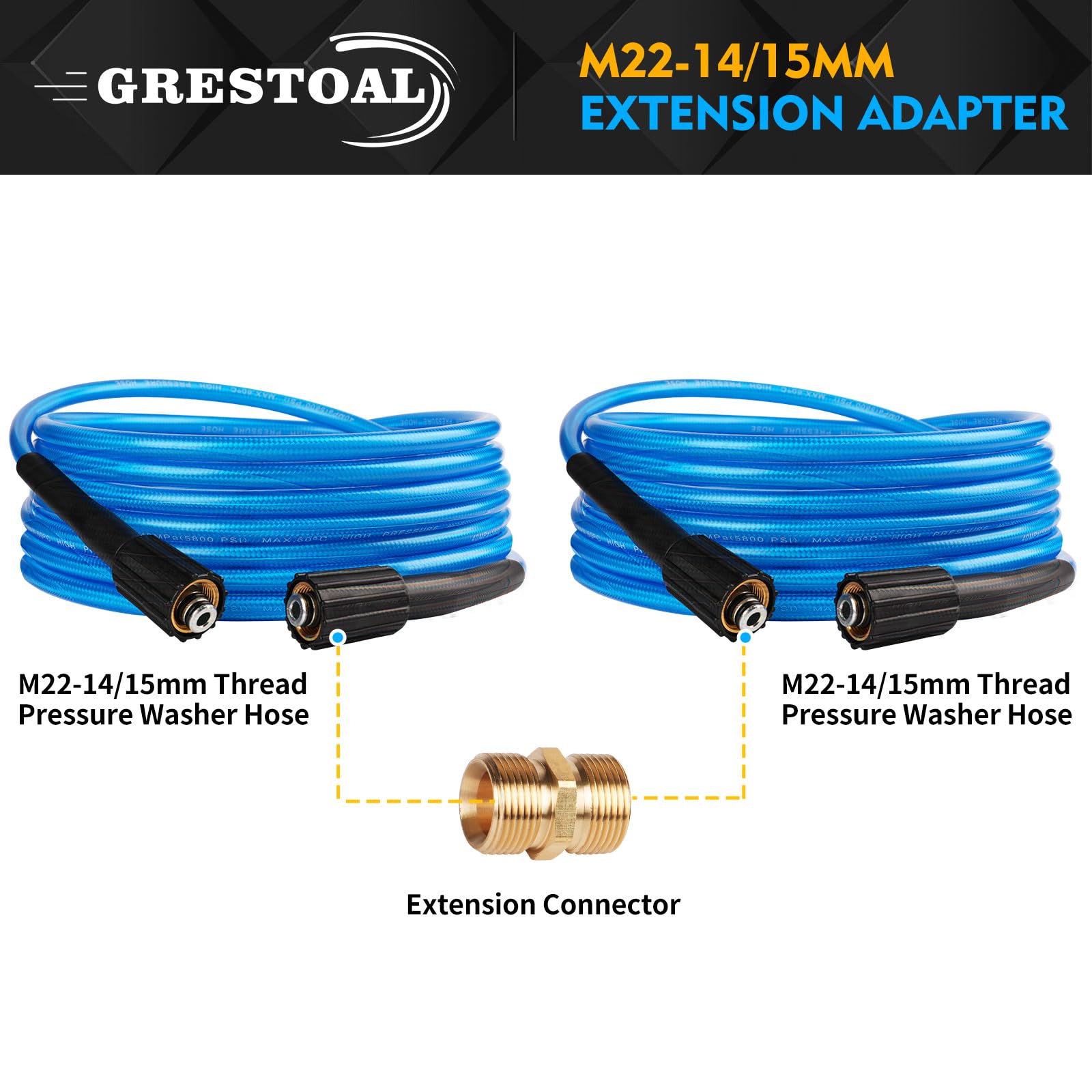 GRESTOAL hose suitable for cars, driveways, decks, and more outdoor cleaning.