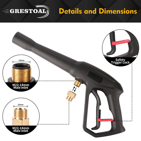 GRESTOAL extension wand 16-inch extends reach to tight areas.