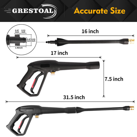 GRESTOAL five-color spray nozzle tips offer precise cleaning angles.