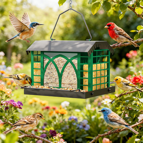 Grete Gotye large 3.5 lb capacity ideal for busy backyard feeders.