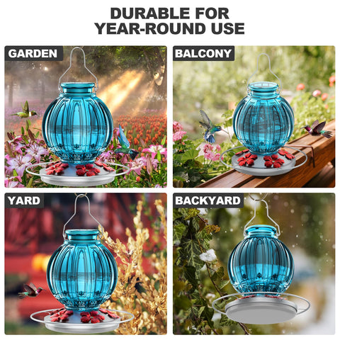 Grete Gotye glass feeder makes a thoughtful gift for nature lovers.
