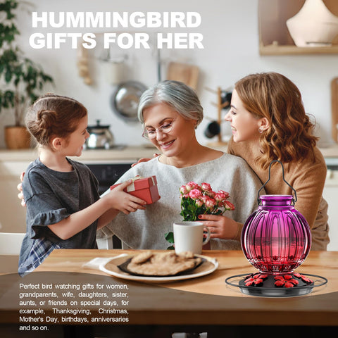 Grete Gotye gift-ready hummingbird feeder for nature lovers and friends.