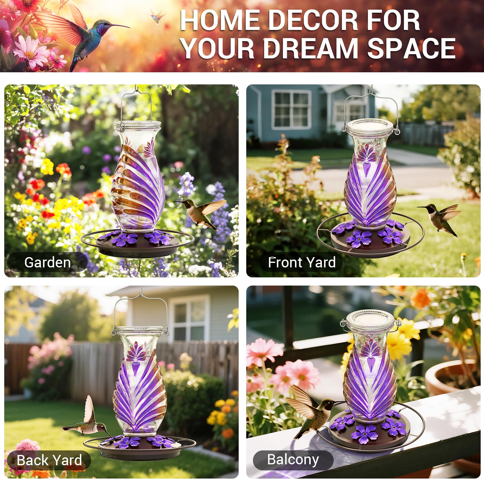 Grete Gotye all-season glass construction withstands sun and rain.