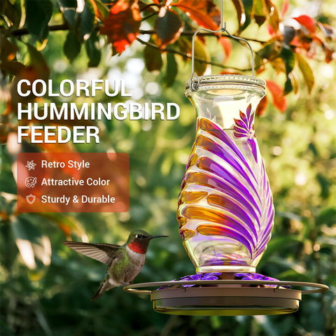 Grete Gotye lavender glass finish adds vintage charm to outdoor spaces.