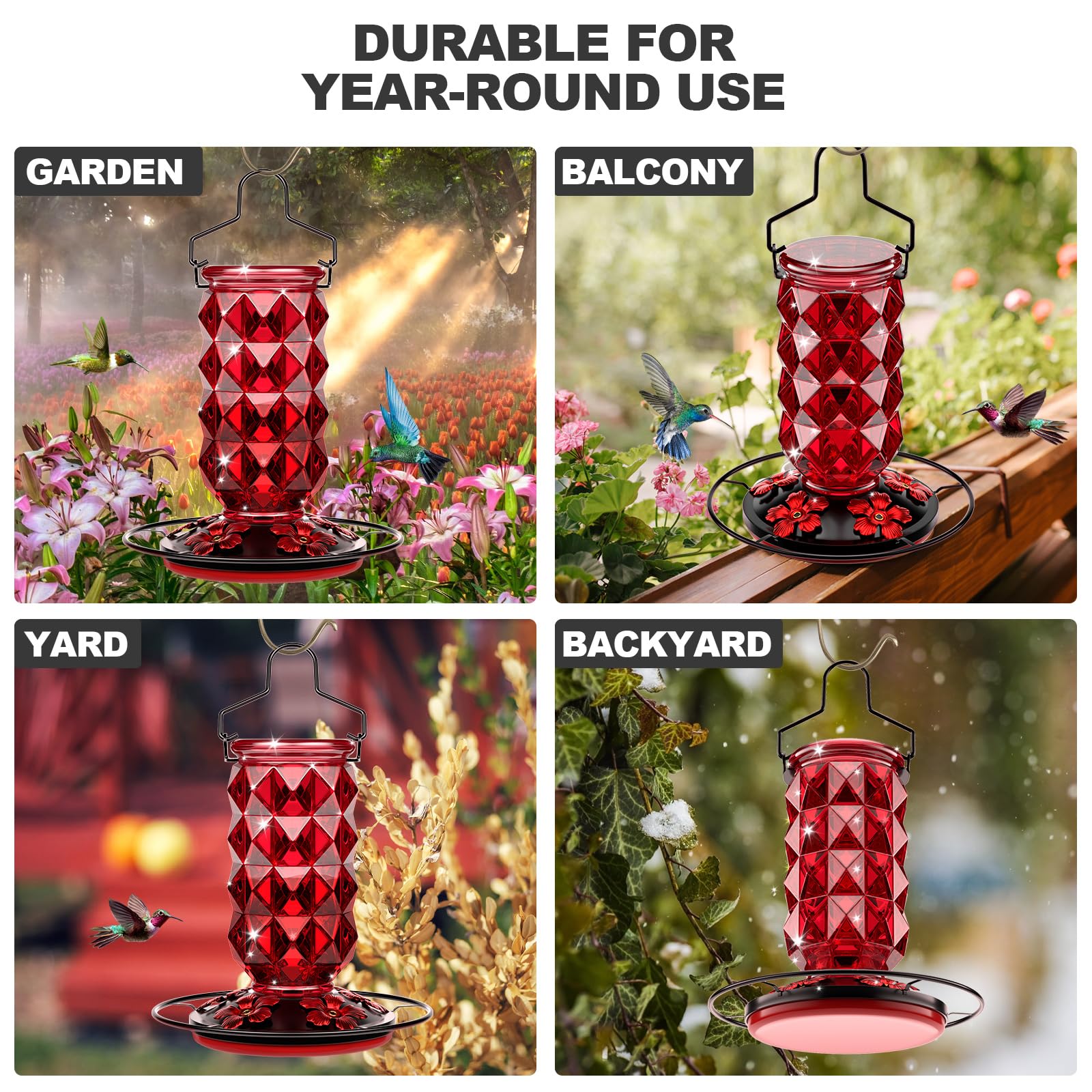 Grete Gotye circular perch supports multiple hummingbirds at once.