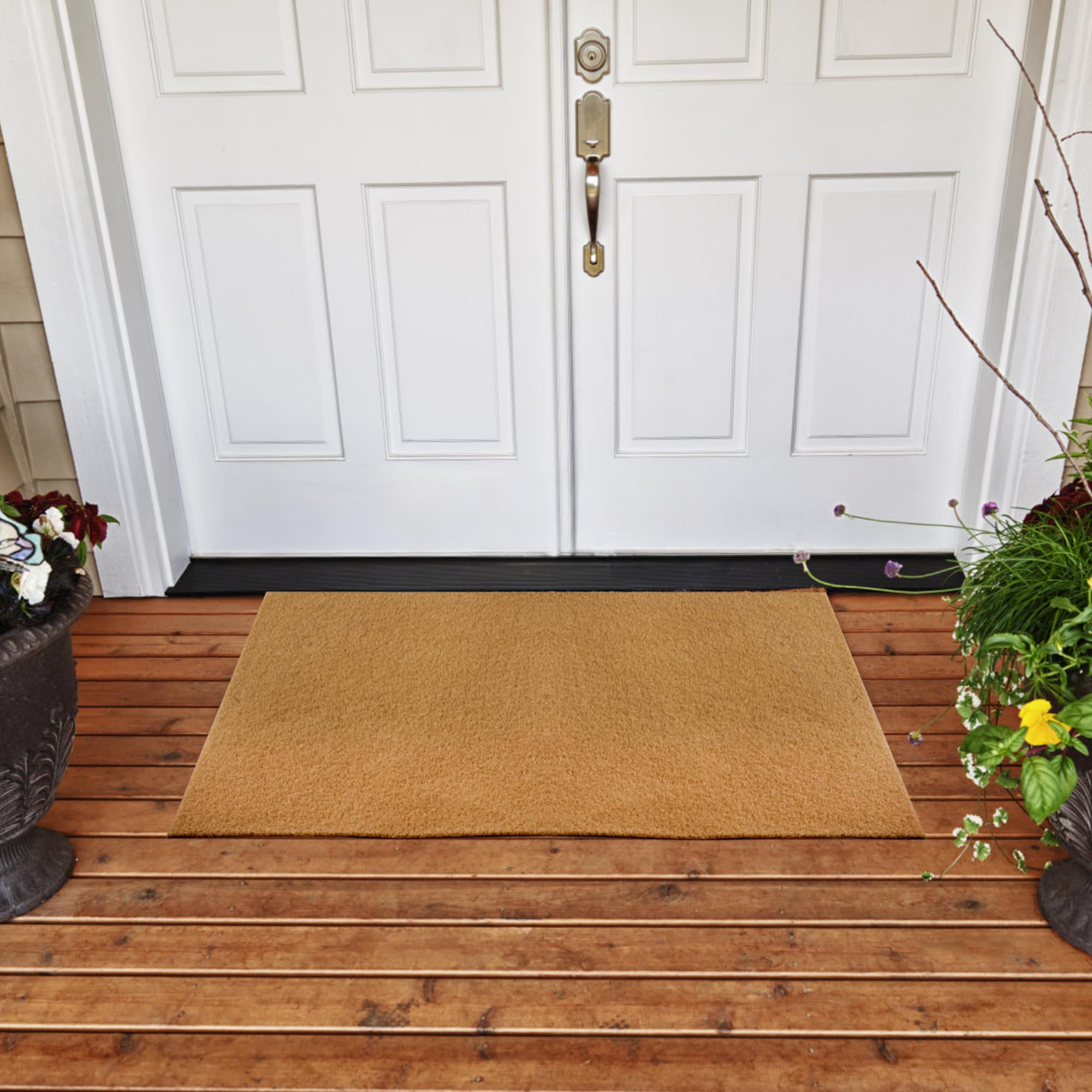 GRETJOB blank door mats texture close-up, woven surface for crafting projects.