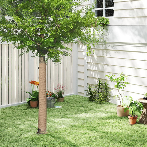 GRETJOB eco-friendly wrap blends with garden aesthetics while shielding bark.