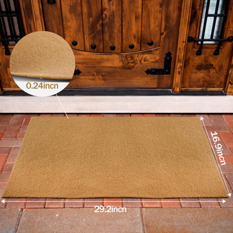 GRETJOB non-slip backing keeps mat secure on porches and floors