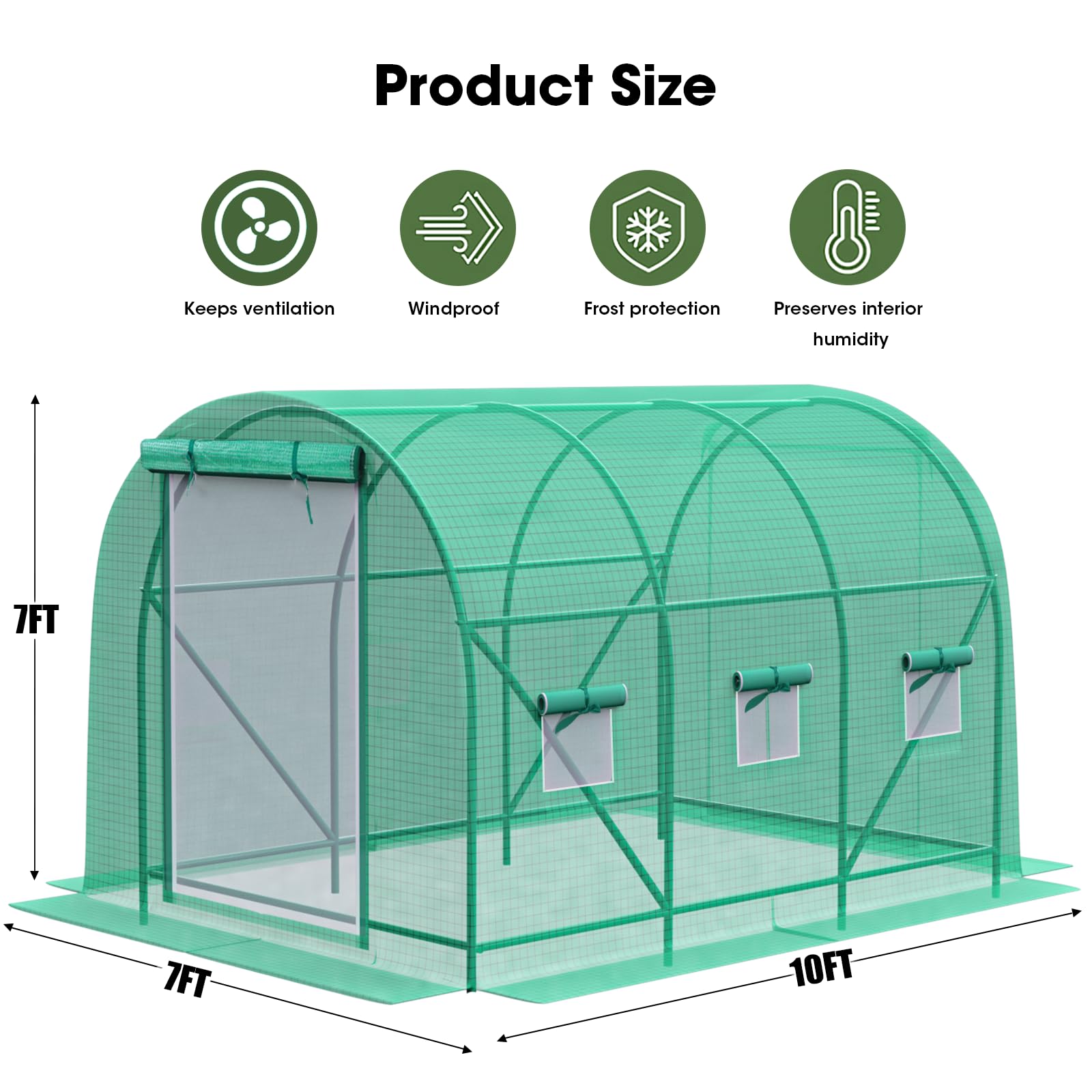Grezone UV-cover shields plants with a durable 140 g/m² PE layer.