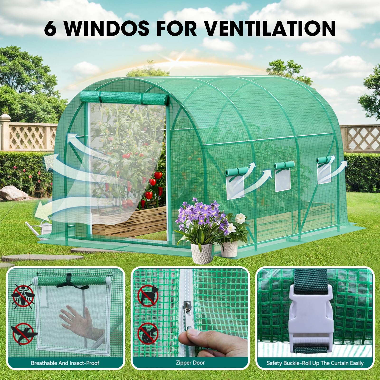 Grezone vents demonstrate six exhaust openings to promote cross ventilation.