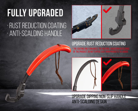 Durable GriAddict lifter suited for cast iron and stainless steel grates