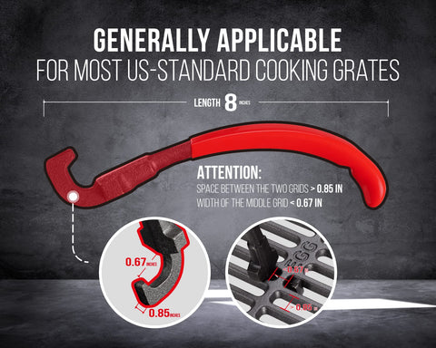 GriAddict grill lifter featuring a non-slip handle for secure use