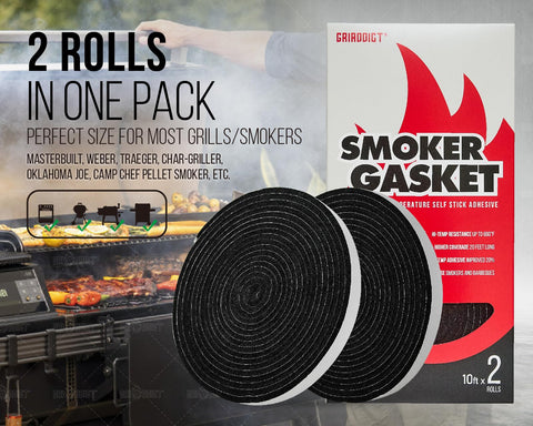 GriAddict high-temp felt seal withstands up to 625°F for consistent cooking