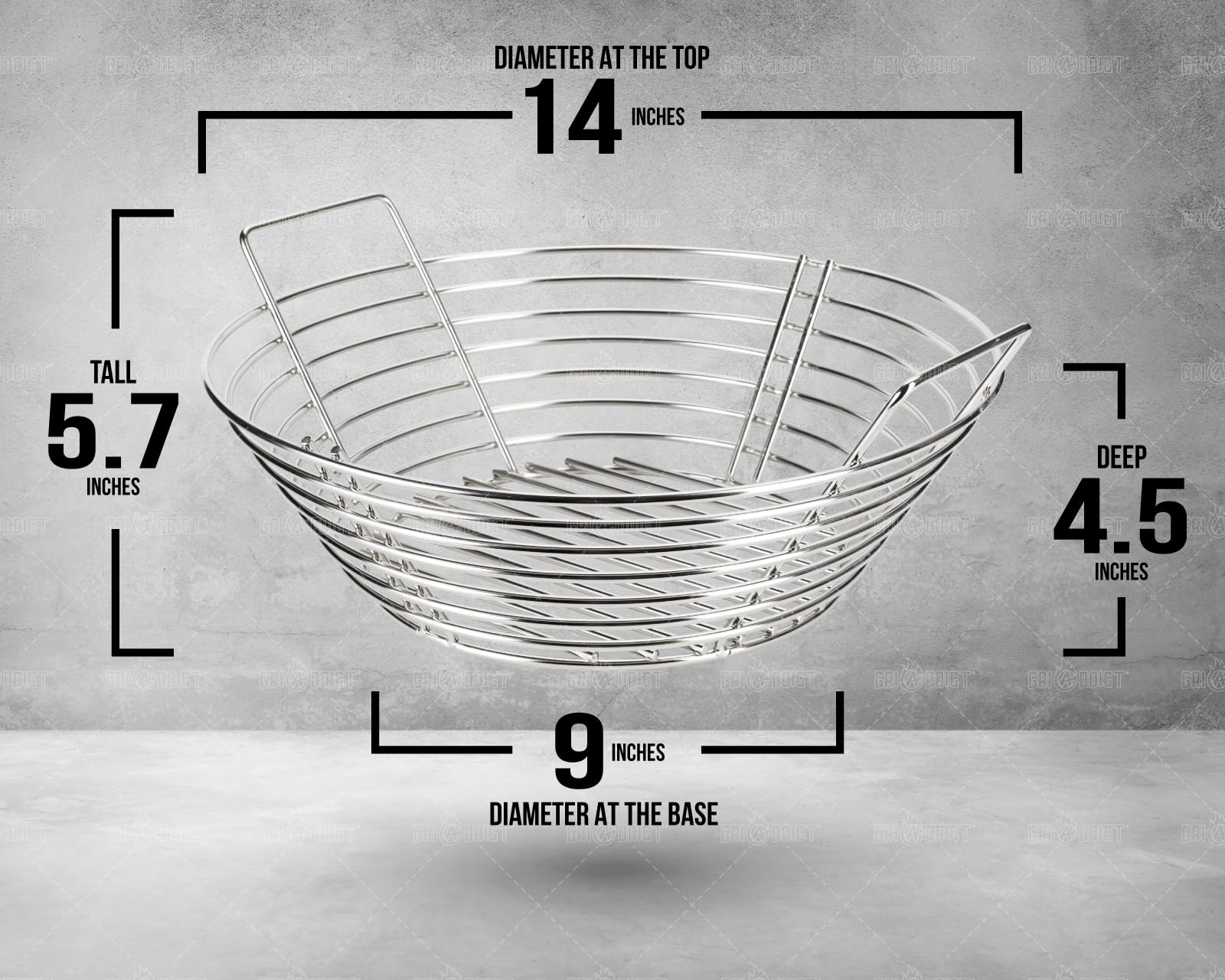 GriAddict lump ash basket design improves airflow for hotter sears