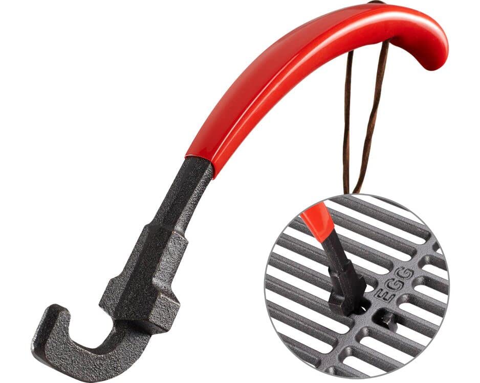 GriAddict universal grill grate lifter with non-slip grip for safe hot grate removal