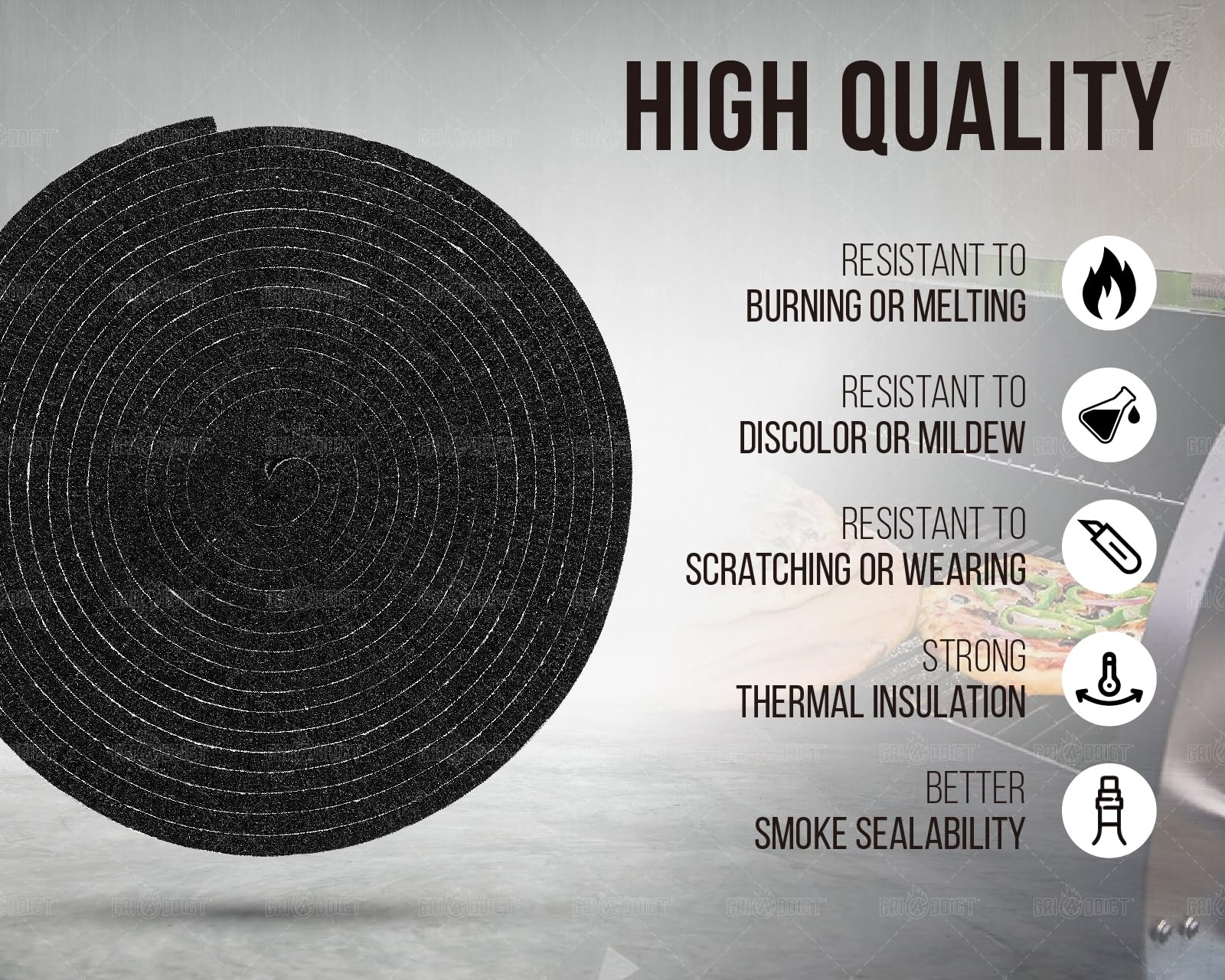 GriAddict universal seal with adhesive backing for easy installation