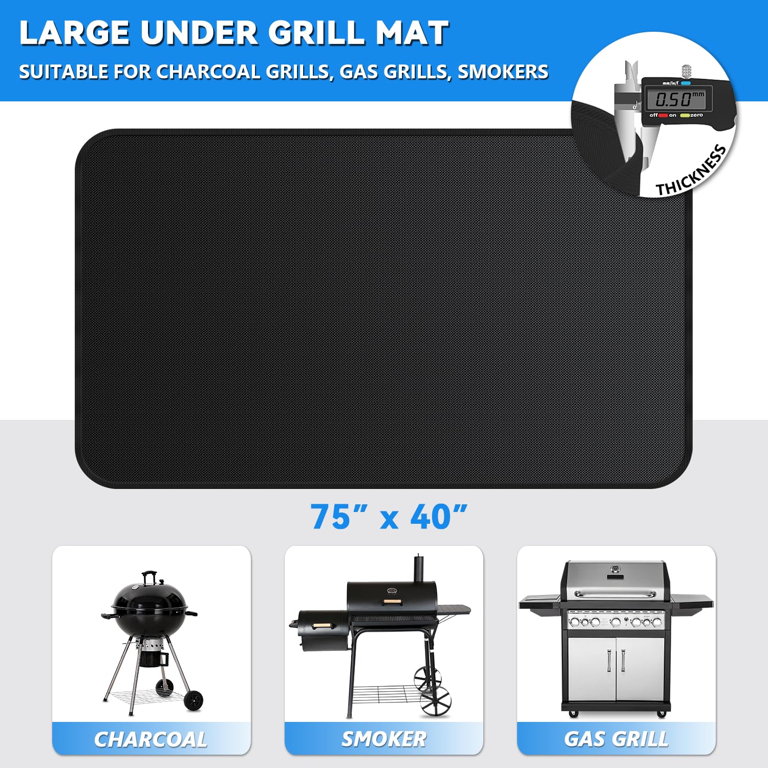 GRIBUDDY 2000°F heat resistance provides peace of mind during cooks