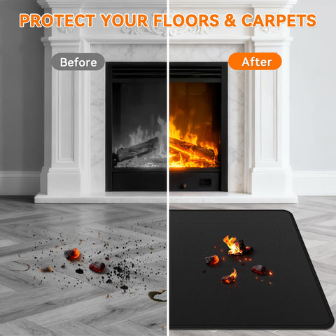 GRIBUDDY deck protection mat guards patio from heat exposure.