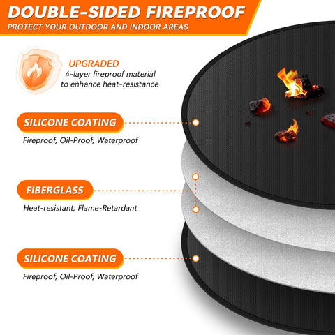GRIBUDDY double-sided fire-resistant mat showing robust heat protection and durability